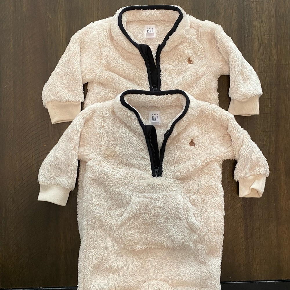 Baby Gap Sherpa One piece Suits for Twins Unisex